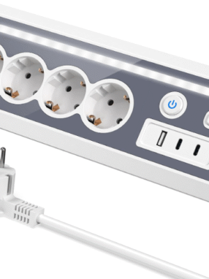 Power Strip 4-Way Multiple Socket with USB and 2 Type-C