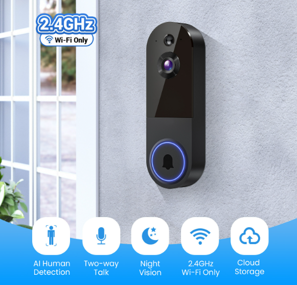 Wireless Video Doorbell Camera with Receiver